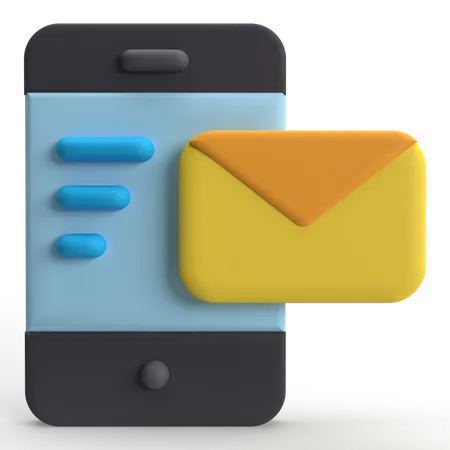 Correo movil  3D Icon