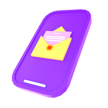 Correo movil  3D Icon