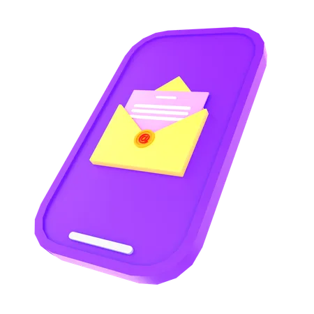 Correo movil  3D Icon