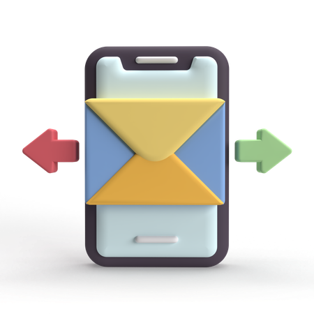 Correo movil  3D Icon