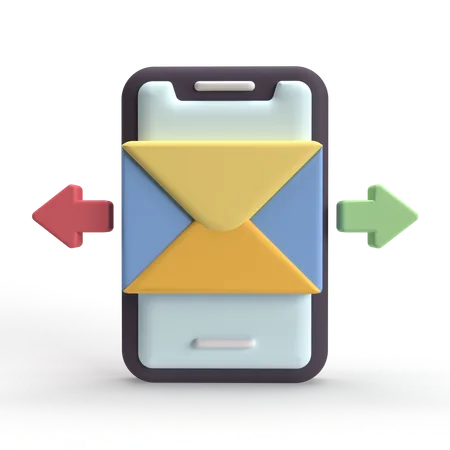 Correo movil  3D Icon