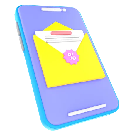 Correo movil  3D Icon