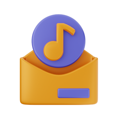 Música por correo  3D Icon