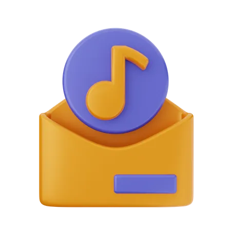 Música por correo  3D Icon