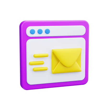 Correo en línea  3D Icon