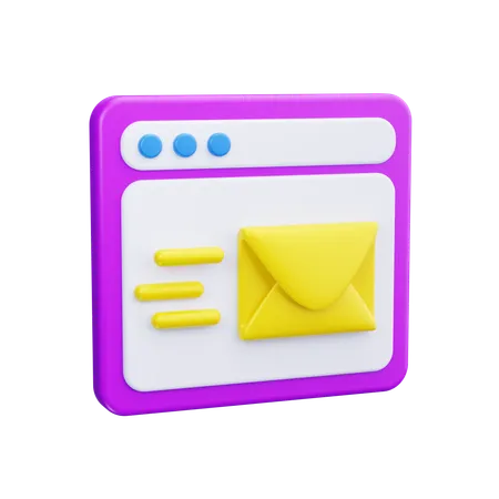 Correo en línea  3D Icon