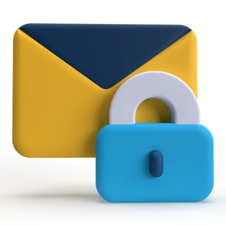 Privacidad del correo  3D Icon