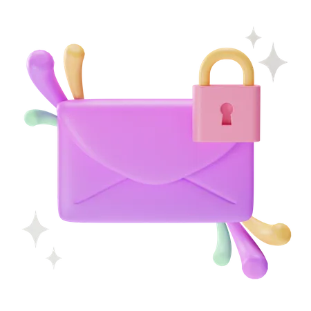 Correo protegido  3D Icon