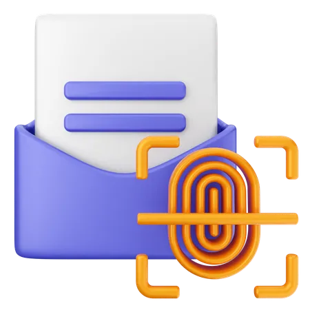 Seguridad de internet del correo  3D Icon