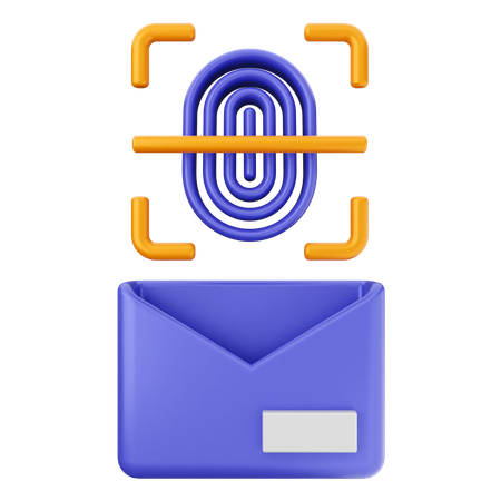 Seguridad de internet del correo  3D Icon