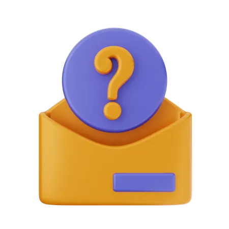 Signo de interrogación de correo  3D Icon