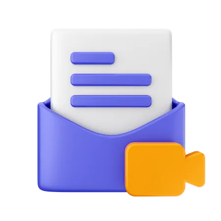 Vídeo de correo  3D Icon