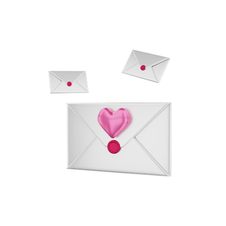 Correspondência de amor  3D Icon