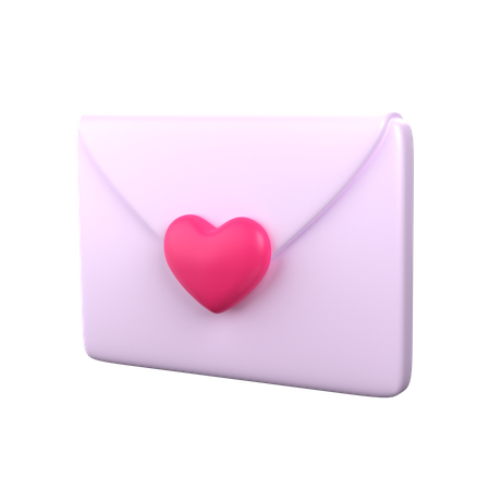 Correspondência de amor  3D Icon