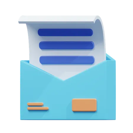 E-mail de correspondência  3D Icon