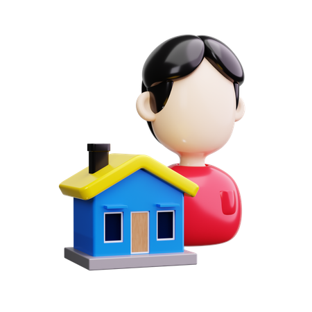 Corretor de imóveis  3D Icon
