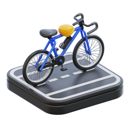 Corrida de bicicleta  3D Icon