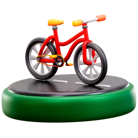 Corrida de bicicleta  3D Illustration