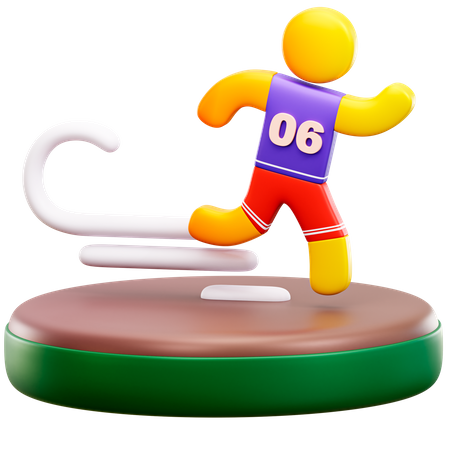Corrida de maratona  3D Icon