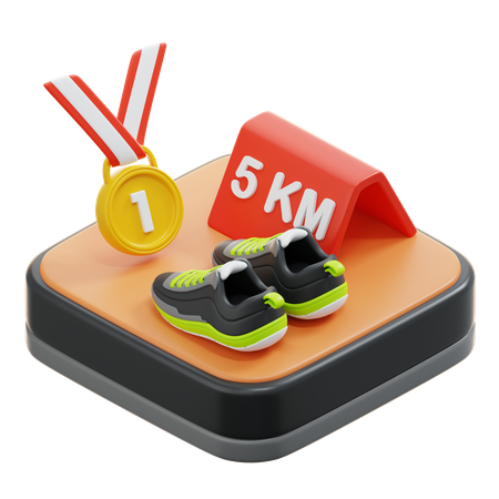 Corrida de maratona  3D Icon