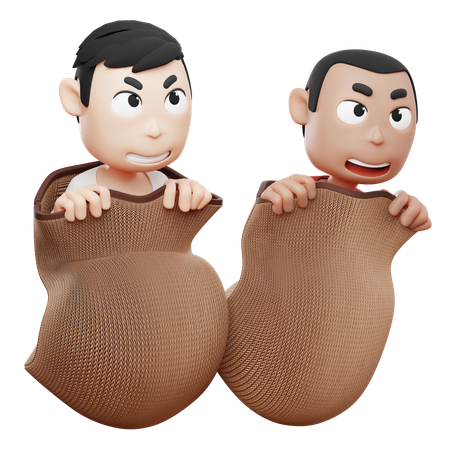 Corrida de saco  3D Icon
