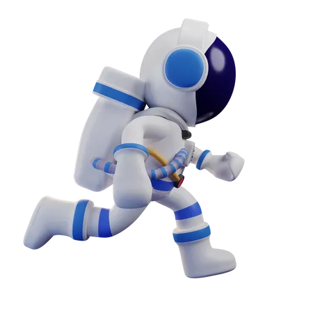 Astronauta corriendo  3D Illustration