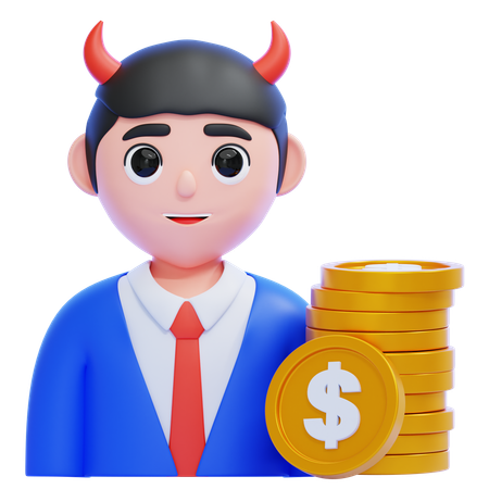 Corrupt Businessman  3D Icon