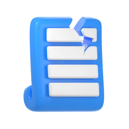 Corrupt Document  3D Icon