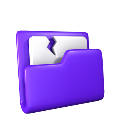 Corrupt Document  3D Icon