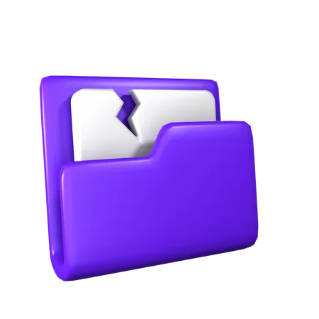 Corrupt Document  3D Icon