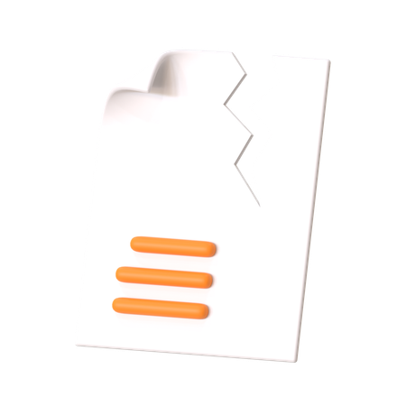 Corrupted File  3D Icon
