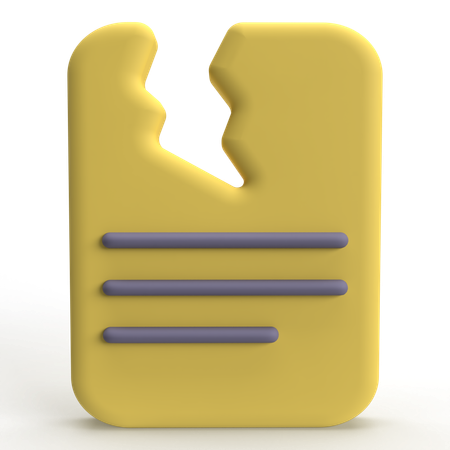 Corrupted File  3D Icon