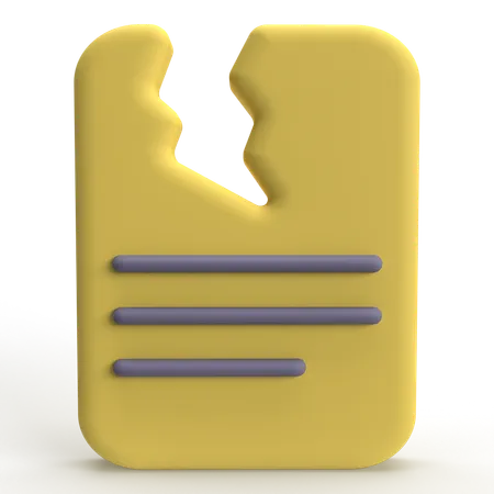 Corrupted File  3D Icon