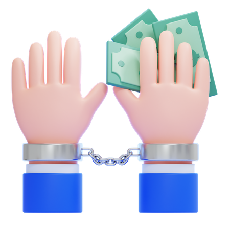 Corruption Arrest  3D Icon