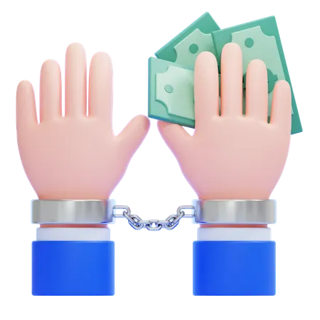Corruption Arrest  3D Icon