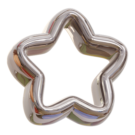Cortador de galletas en forma de estrella  3D Icon