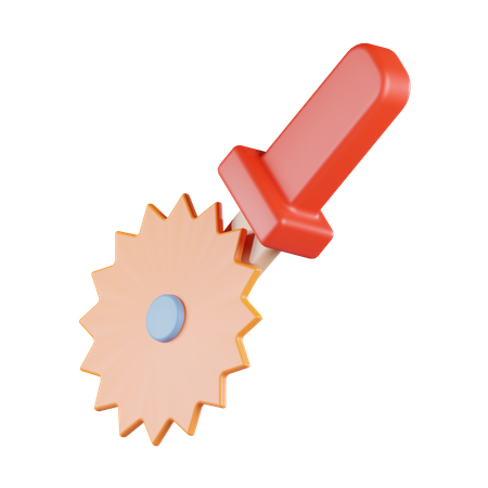 Cortador de pizza  3D Icon