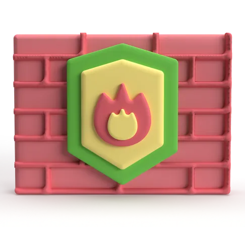 Cortafuegos  3D Icon