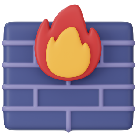 Cortafuegos  3D Icon