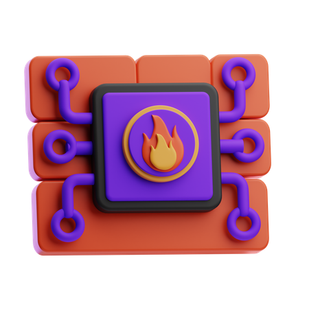 Cortafuegos  3D Icon