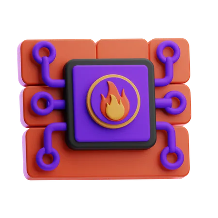 Cortafuegos  3D Icon