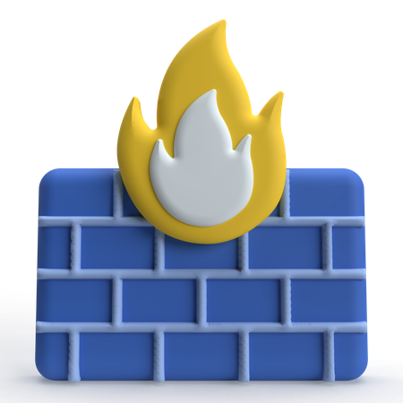 Cortafuegos  3D Icon