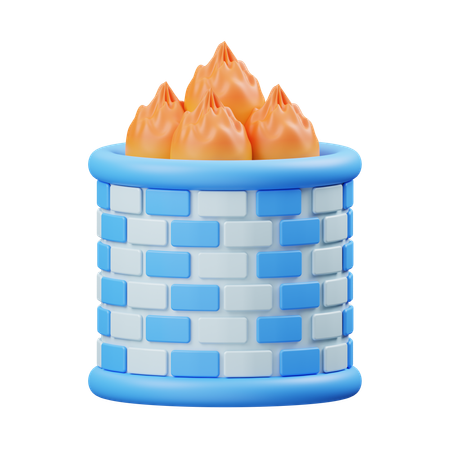 Cortafuegos  3D Icon