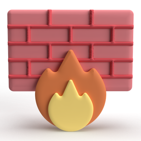Cortafuegos  3D Icon
