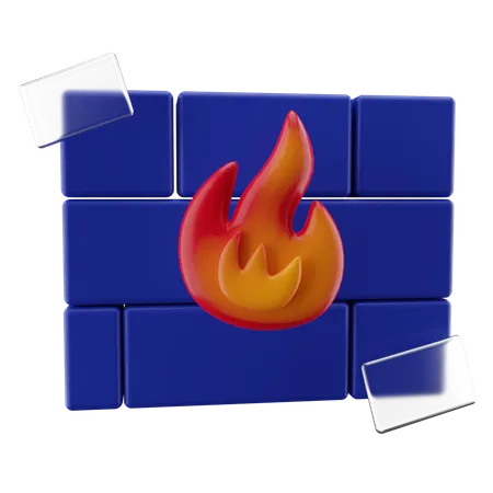 Cortafuegos  3D Icon