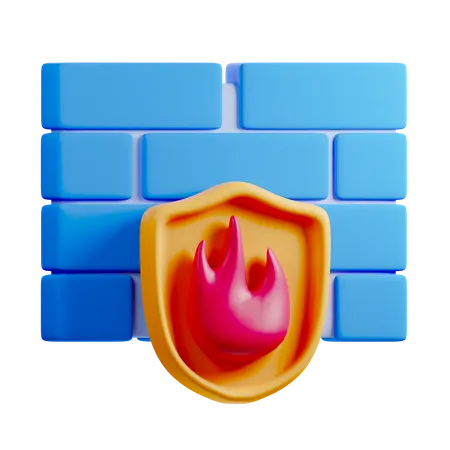 Cortafuegos  3D Icon