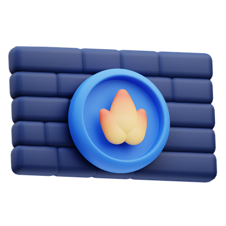 Cortafuegos  3D Icon