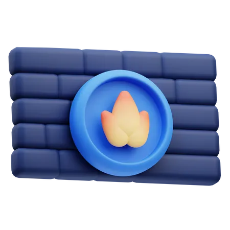 Cortafuegos  3D Icon