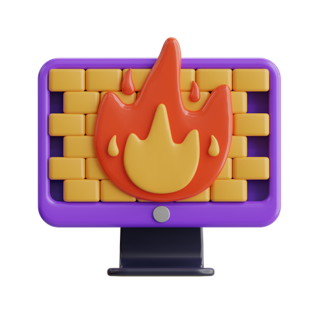 Cortafuegos  3D Icon