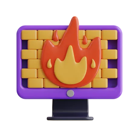 Cortafuegos  3D Icon